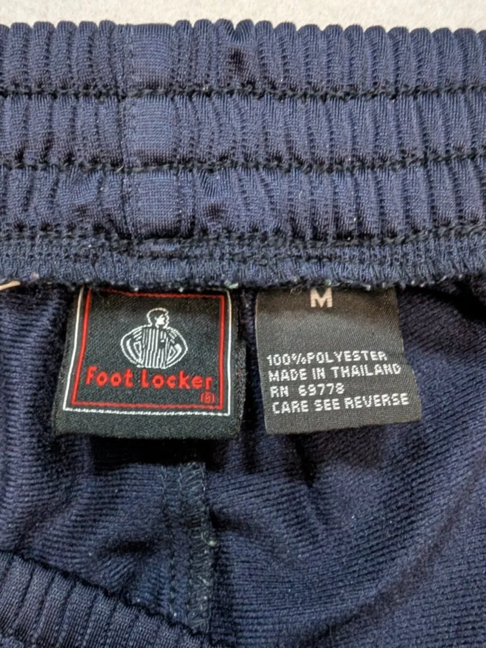 Vintage Foot Locker Navy Tearaway Snap Track Pants Men's M Y2K